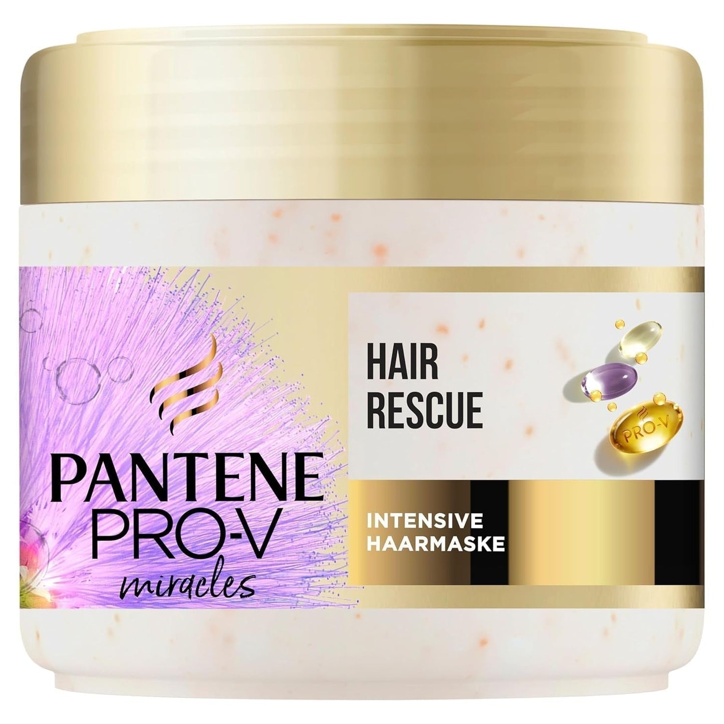 Pantene Pro-V Silky & Glowing Hair Rescue intensief haarmasker met Biotine en Keratine Reconstruct 300ml. Helpt bij het herstellen van droog, beschadigd of gemarkeerd haar Naty Shop Hair Mask Standaardtitel
