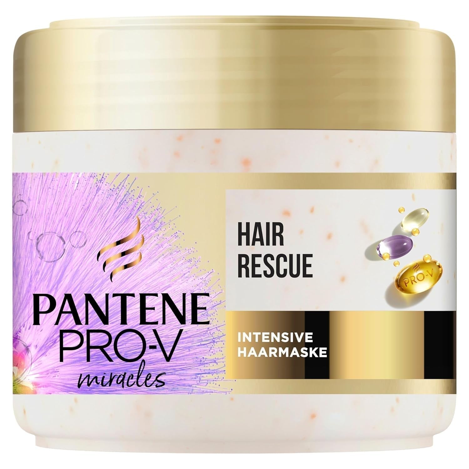 Pantene Pro-V Silky & Glowing Hair Rescue intensief haarmasker met Biotine en Keratine Reconstruct 300ml. Helpt bij het herstellen van droog, beschadigd of gemarkeerd haar Naty Shop Hair Mask Standaardtitel