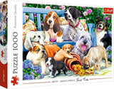 Legpuzzel - "1000" - Grappige hondenportretten Puzzel Naty Shop Honden in de tuin