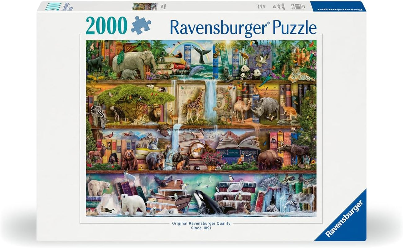 Ravensburger Puzzel 16652 - World of Large Animals - Legpuzzel van 2000 stukjes voor volwassenen en kinderen vanaf 14 jaar, ontworpen door Aimee Stewart Puzzle Naty Shop