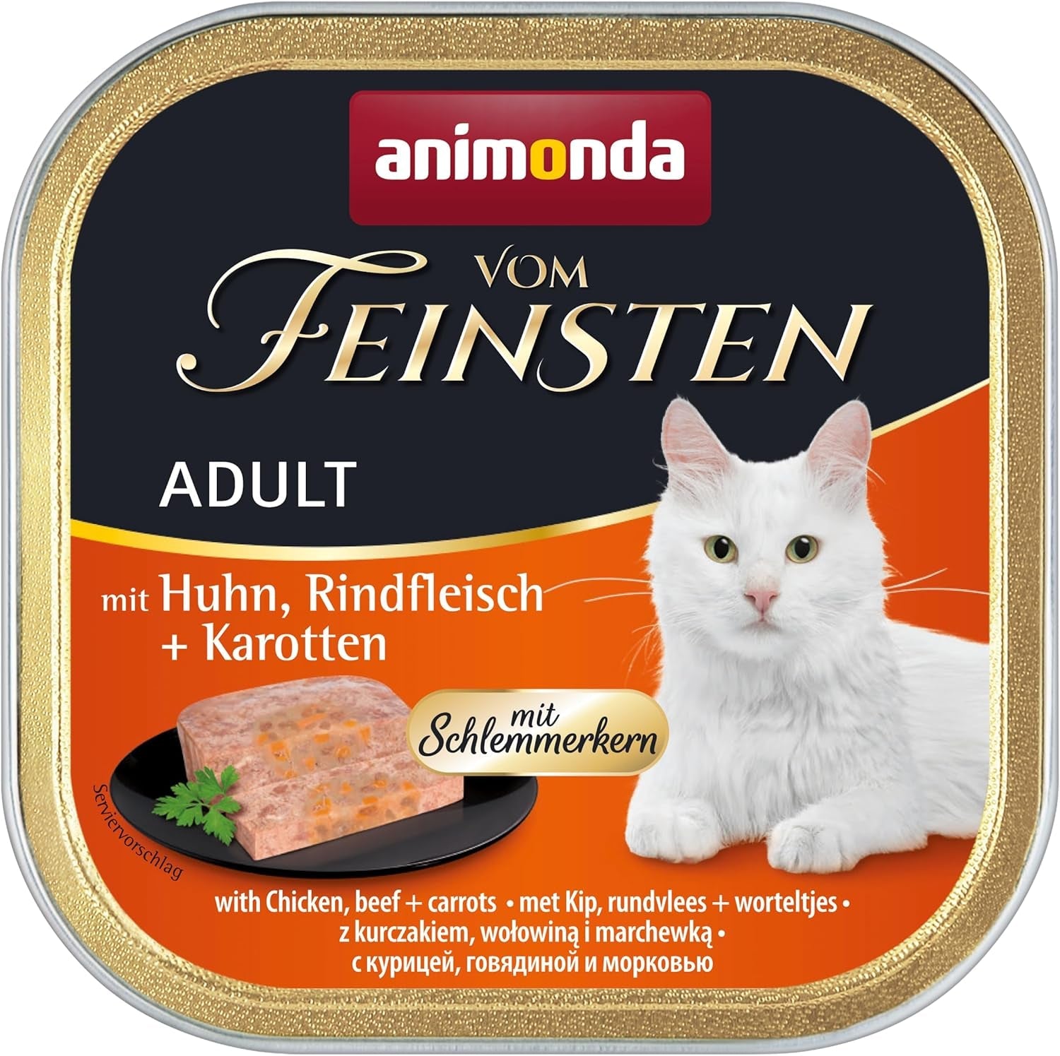 animonda Vom Feinsten Natvoer voor volwassen katten, kippenvariant, 6 x 100 g