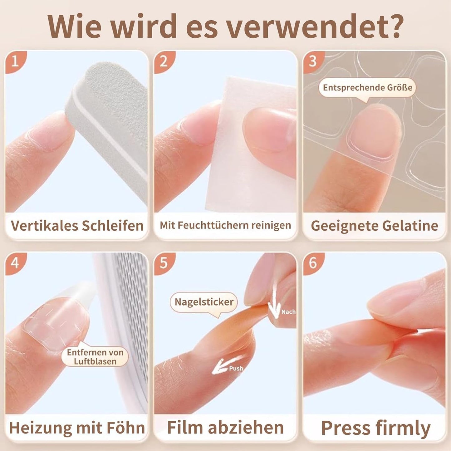 20 Jelly-nagellijmtabletten - Doorzichtige, sterke dubbelzijdige zelfklevende pads Waterdicht Herbruikbaar Druk op nagels DIY-manicureset Nagelaccessoires