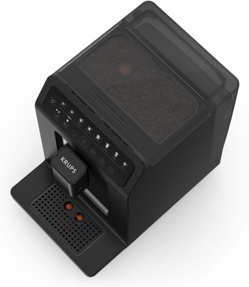 Krups EA897B Evidence ECOdesign automatische espressomachine, automatische espresso- en cappuccinofunctie, Quattro Force technologie, one-touch melkbekers, 8 presets, melksysteem, 1450W