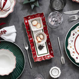 Villeroy & Boch - Toy's Delight Jusset, 4-delig, Serveerschaal met Kommen, Kerstjuskomset, Speelgoedtafeldecoratie, Dienblad, Kommen, Kerstservies, Premium Porselein