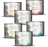 MjAMjAM - Premium natvoer voor katten - Delicious Mix Pack III Maaltijden voor uw kat, 6 stuks (6 x 200 g), graanvrij met extra vlees