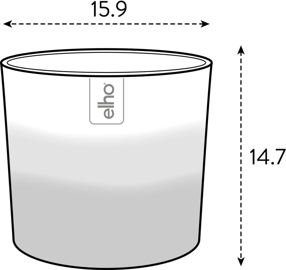Ronde pot elho Kleurverloop 16cm - voor binnengebruik - 100% gerecycled plastic - Ø 15,9 x H 14,7 - Groen/Bamboegroen