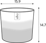 elho Ronde pot met kleurverloop 16 cm - Bloempotten voor binnen - 100% gerecycled plastic - Ø 15,9 x H 14,7 - Bruin/Cederbruin