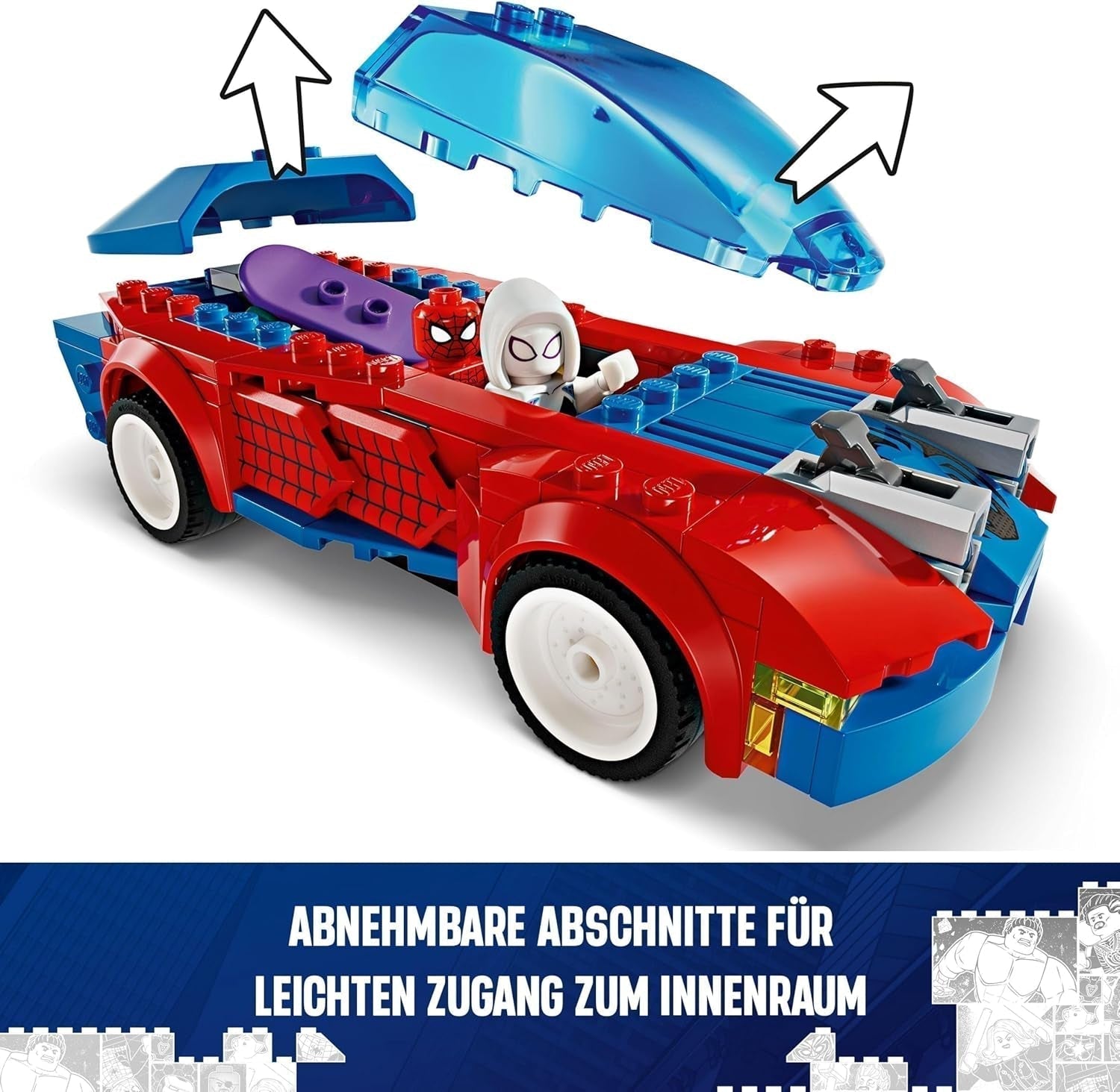 LEGO Marvel Spider-Man Raceauto & Venom Green Goblin, Spidey rollenspel met superheldenfiguren en bouwbare auto, cadeau voor kinderen, jongens en meisjes vanaf 7 jaar 76279 Bouwsets Beuche in LEGO-Store