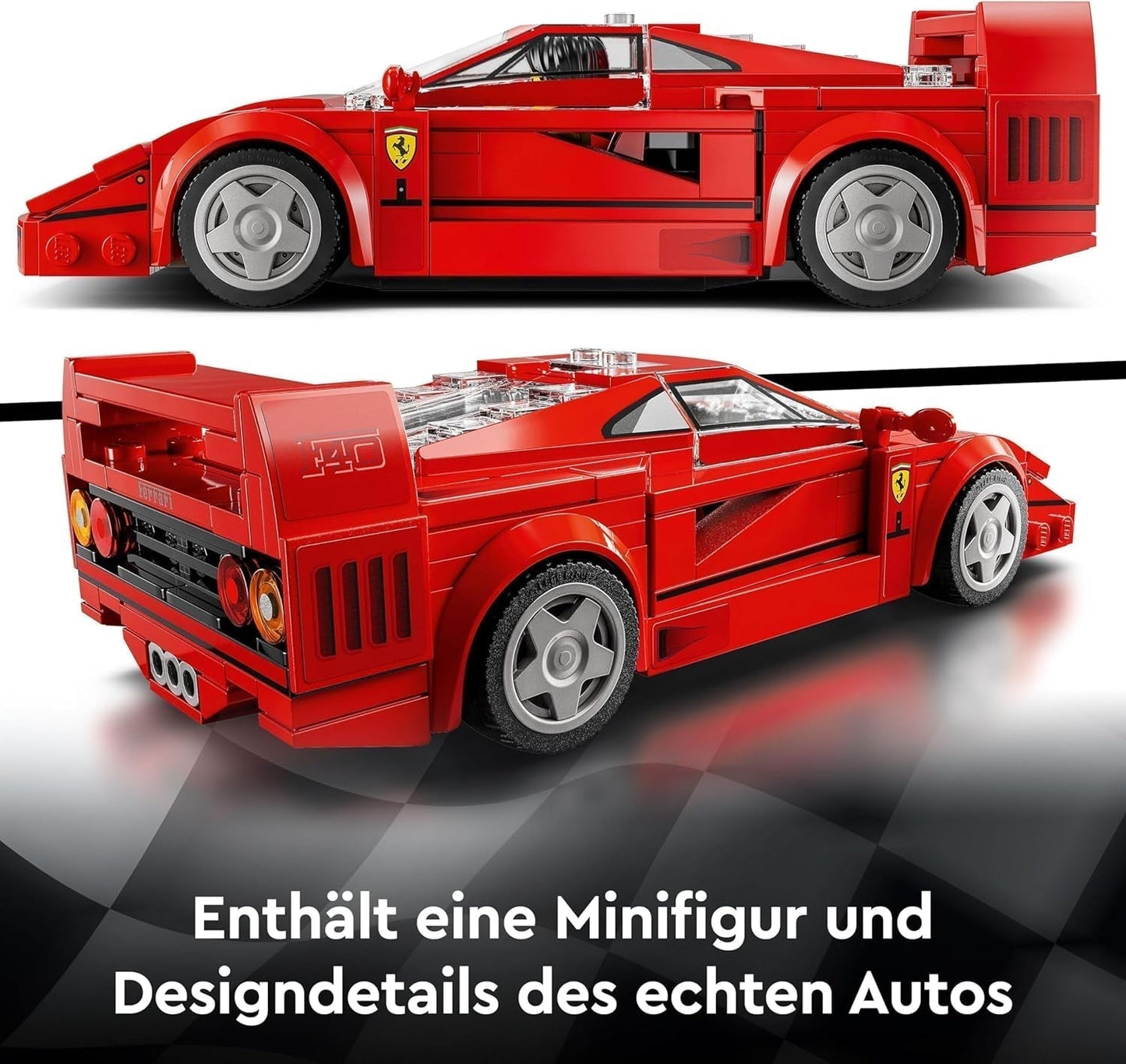 LEGO Speed Champions Ferrari F40 supersportwagen, speelset met bouwbare speelgoedauto en minifiguurbestuurder, verzamelbouwset voor kinderen, cadeau voor jongens en meisjes 76934 Bouwsets Besuche in LEGO-Store