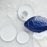 Rosenthal Junto Wit servies, porselein, wit, platte borden, dinerborden Ø 22 cm, dinerborden Ø 21,5 cm en mueslischalen Ø 14 cm, 0,62 l, vaatwasser- en magnetronbestendig, set voor 4