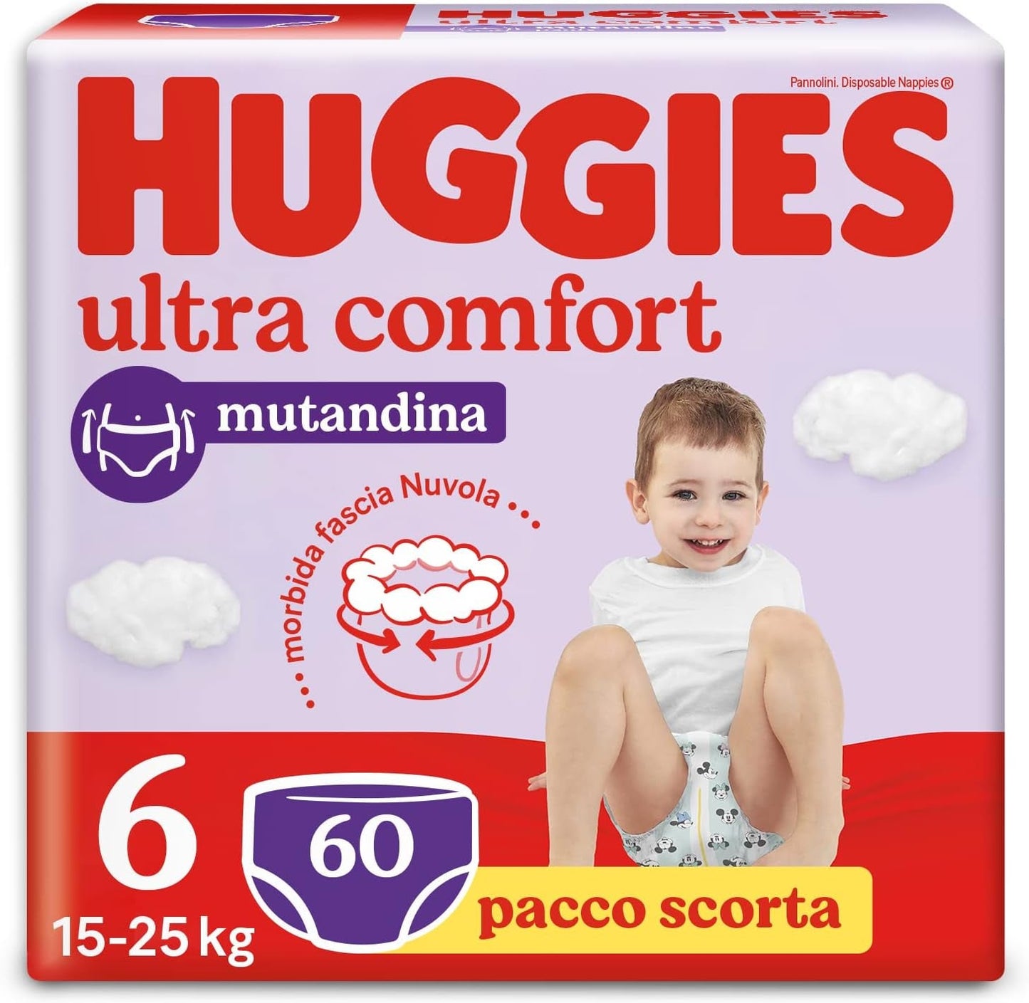 Huggies Ultra Comfort luiers, maat 3 (4-9 kg), Disney design, 168 stuks