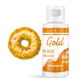 Fettlösliche Lebensmittelfarbe Für Schokolade - 60Ml Oliebasis Lebensmittelfarben Für Fondant, Torten Decoratie, Backen - Flüssige Voedselkleuring voor Kakaobutter, Botercrème, Kuchen (Schwarz) Naty Shop Gold