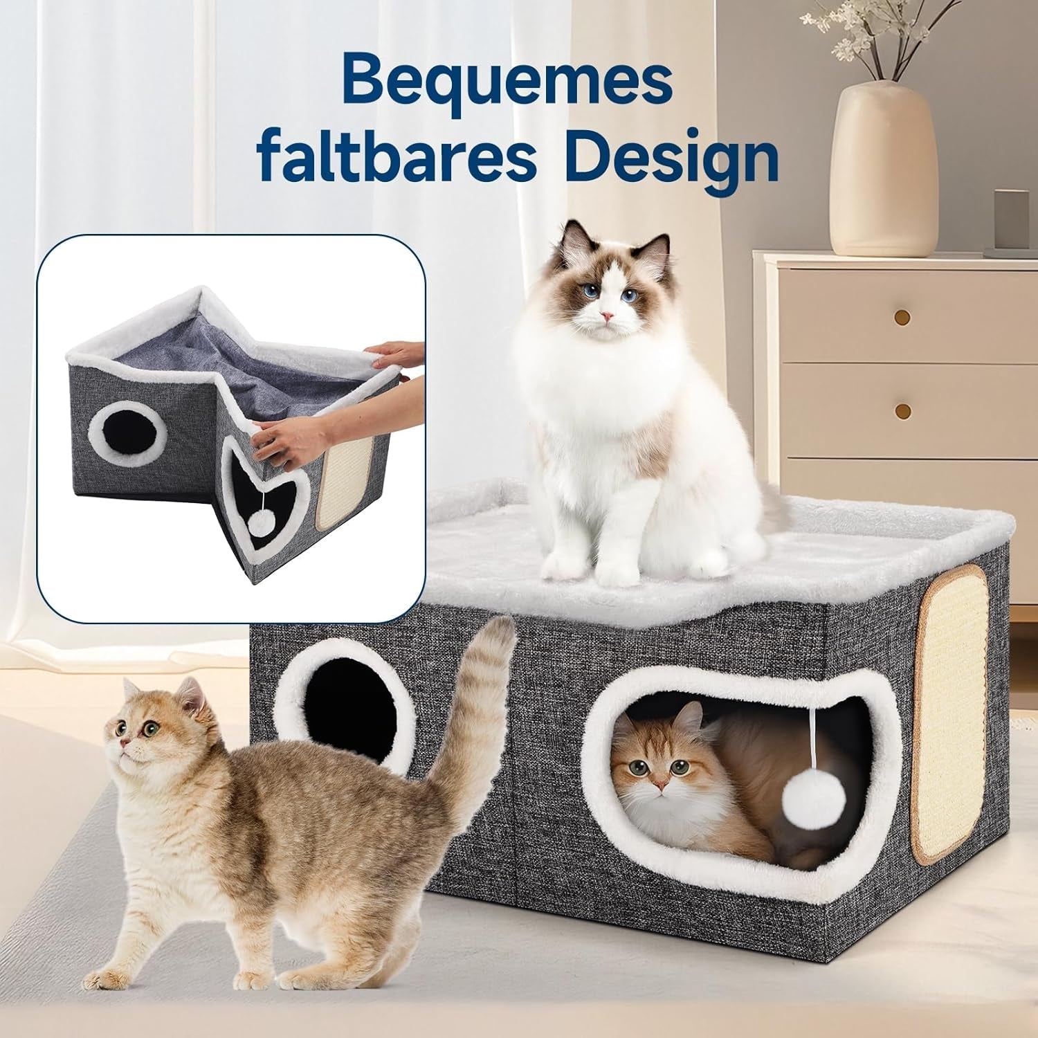 Dekens en meubels, Huisdieren, Grotten & Huizen, Katten, Kattenbedden, Katten - bedden, matrassen