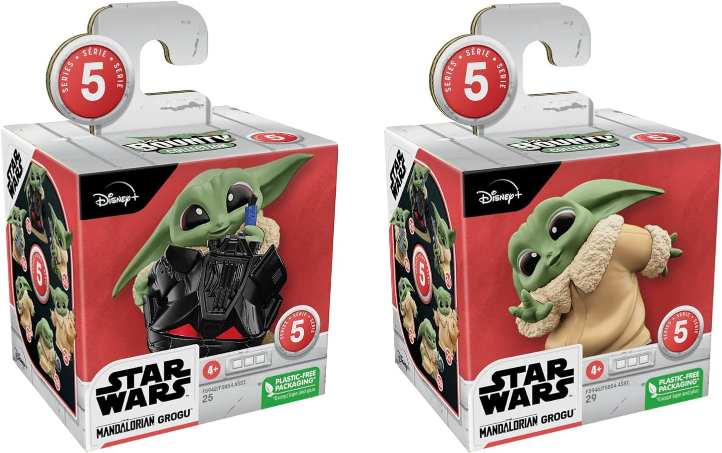 Star Wars Hasbro the Bounty Collection Series 5, Grogu Figures 2-pack, Helmspel, Peek-a-Boo-spel, 4+ jaar oud speelgoed, 5,5 cm, Multi, F5941 Actiefiguren Naty Shop