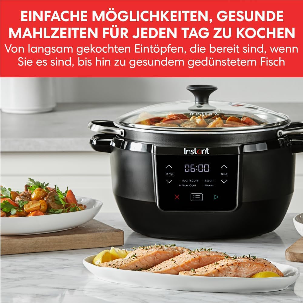 Instant Pot Superior Slowcooker, 7,1L Multicooker, 4 kookfuncties, 800W Slowcooker Naty Shop