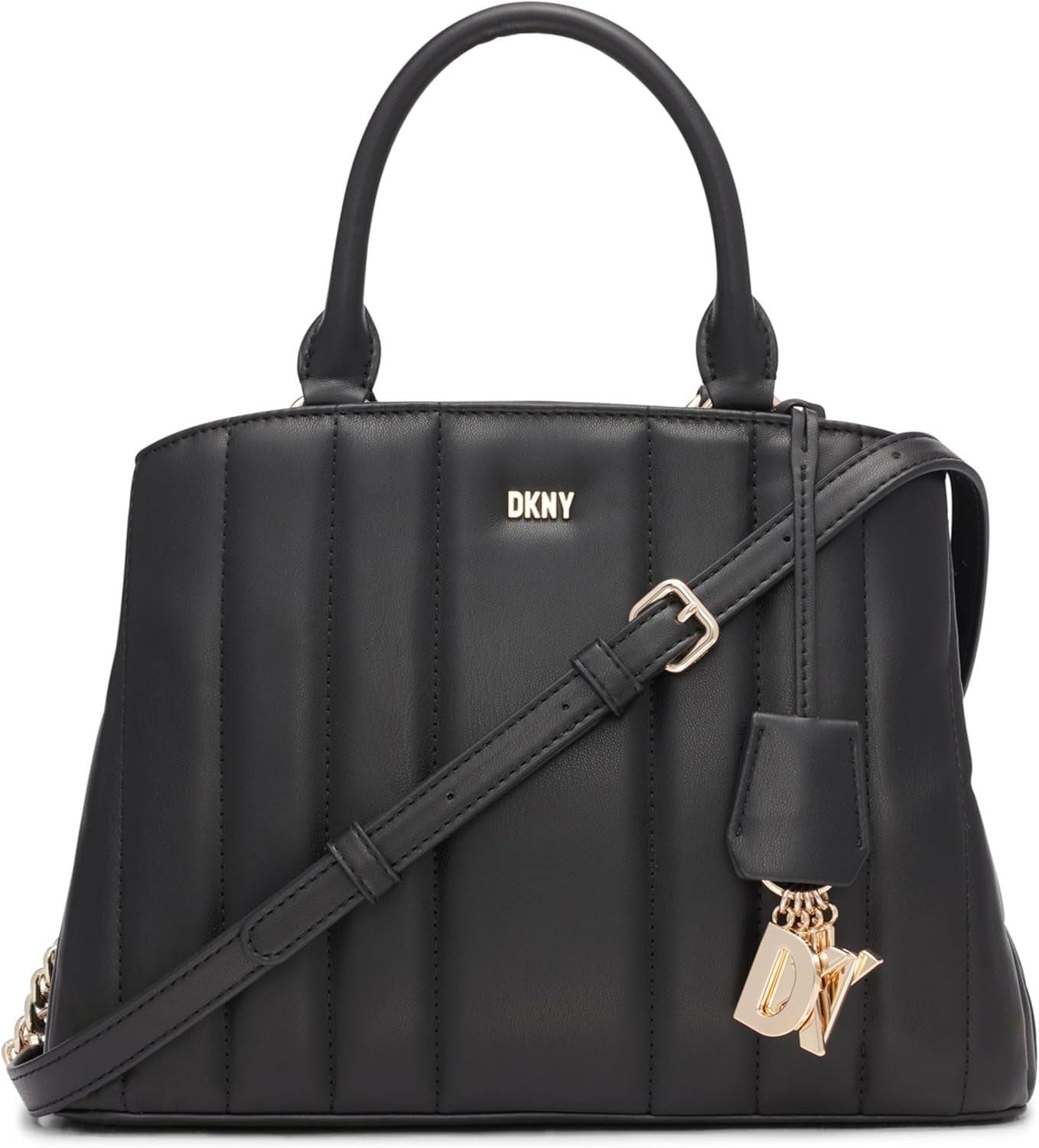 DKNY Chain Lexington Park medium logo kettingtas, zwart/goud, één maat damestassen Naty Shop Standaardtitel