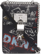 DKNY Elissa N/S crossbody schoudertas Tassen Dames Naty Shop Elissa Graffiti/Zilver Elissa, Klein, Zwart One size fits all