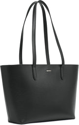 DKNY Bryant medium leren draagtas voor dames, draagtas voor dames, zwart/goud damestassen Naty Shop