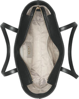 DKNY Bryant medium leren draagtas voor dames, draagtas voor dames, zwart/goud damestassen Naty Shop