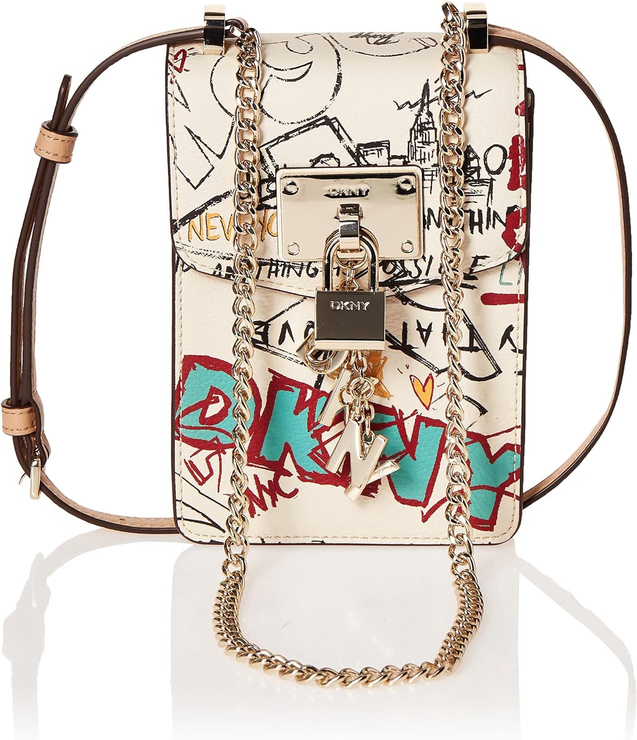 DKNY dames Elissa N/S Phone Cr crossbody, damestassen één maat Naty Shop wit