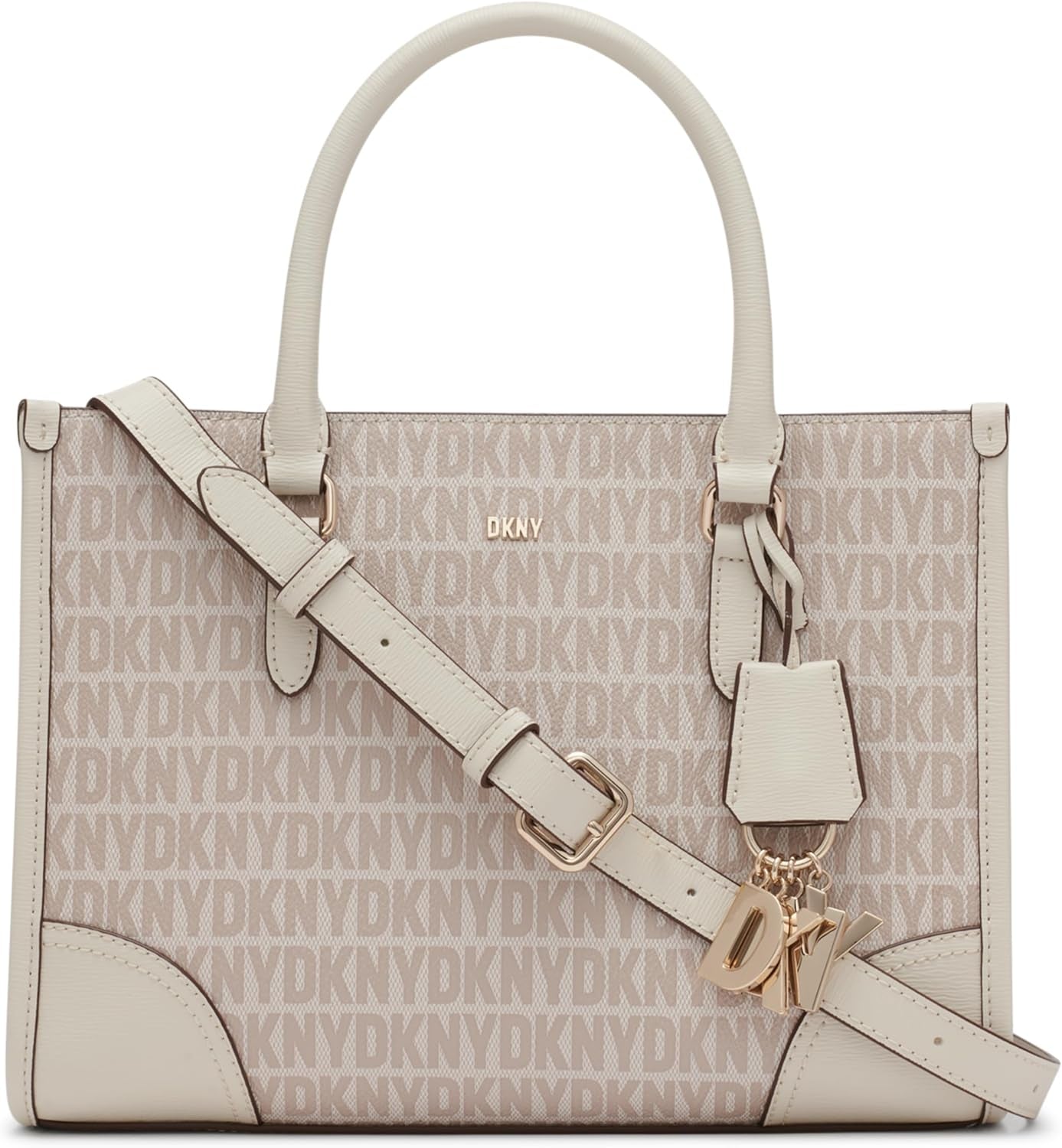 DKNY Perri-tas voor dames met logo-bedel, damestassen in één maat Naty Shop Hennep / Kiezel