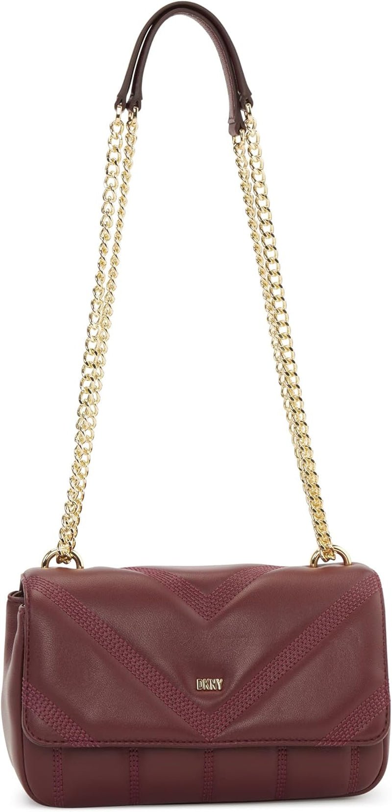 DKNY Flap Schoudertas Tassen Dames Naty Shop Distressed Wine