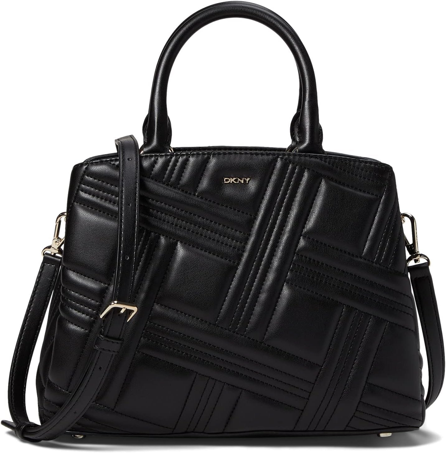 DKNY Medium Satchel Bags Dames Naty Shop Zwart / Goud One size fits all
