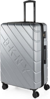 DKNY - Grote koffer met 4 wielen Grote lichtgewicht koffer - Grote reiskoffer op wielen. Grote vliegtuigreiskoffer Harde koffer met gecertificeerd slot - Grote trollerkoffer Zilver Naty Shop Bagage en reisbenodigdheden Zilver L