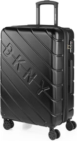 DKNY - Grote koffer met 4 wielen Grote lichtgewicht koffer - Grote reiskoffer op wielen. Grote vliegtuigreiskoffer Harde koffer met gecertificeerde sluiting - Grote trollerkoffer Zilveren bagage en reisbenodigdheden Naty Shop Zwart M