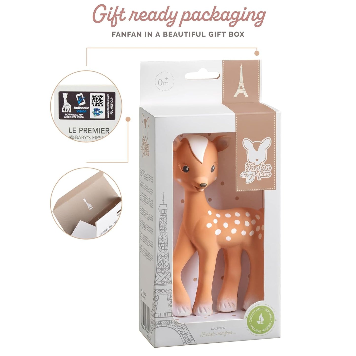 Sophie La Girafe Fanfan het hert, kunststof, 616341, bruin