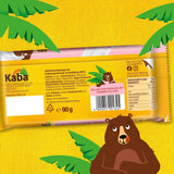 Kaba melkchocolade met aardbeiencrème, gevulde chocoladereep, reep van 90 g, smelt-in-je-mond chocolade met fruitige aardbeiencrème en originele Kaba-smaak (pak van 2)
