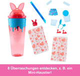Barbie Pop Onthullingspop en accessoireset Shakes-serie Leuk geurend katje Modepop en huisdier met 8 verrassingen, waaronder van kleur veranderende JCN87