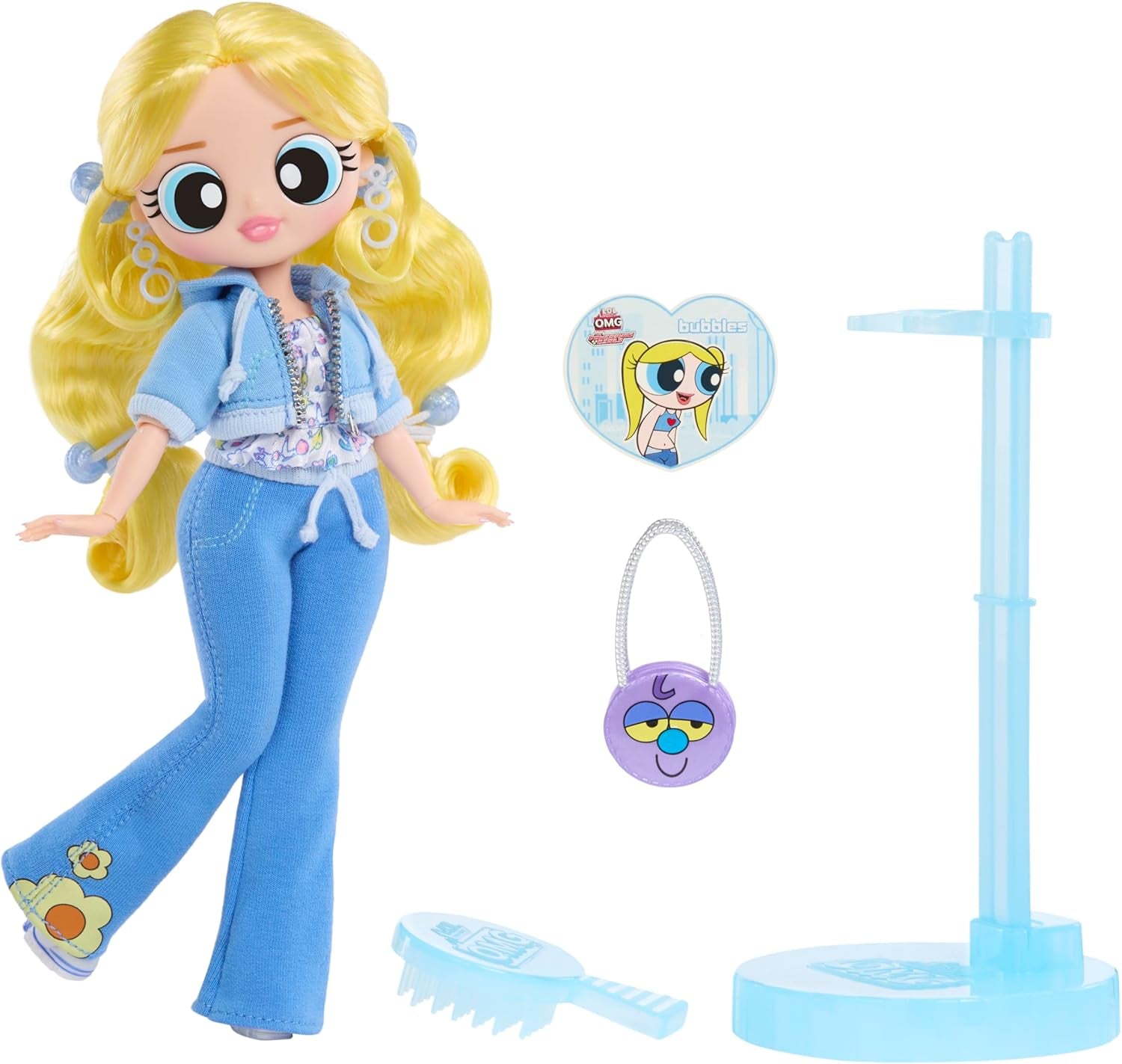 LOL. Verrassing! OMG The Powerpuff Girls Puppe - Bubbles - Enthält 1 Modepuppe, inclusief outfit en accessoires, 3 samen