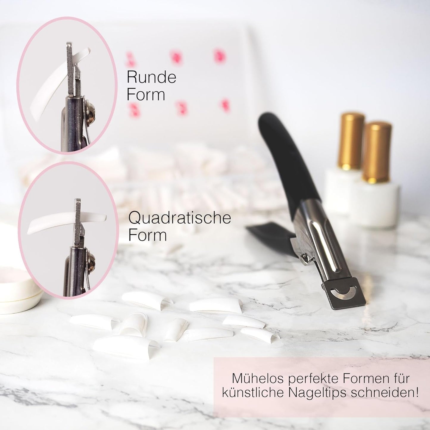 ® Om op te plakken kunstnagels 500 stuks Kunstnagels - Stabiele gelnagels - Nagels van studiokwaliteit (natuurlijke kleur)