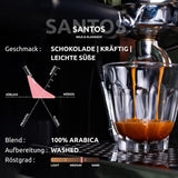 Santos | Koffiebonen 2500g - 100% Arabica uit Brazilië | voor espresso, cappuccino of sterke filterkoffie | Omni gebraad | Klassieke koffie - de perfecte kennismaking met speciale koffie