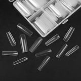 240 stuks heldere kunstnagels, valse nageltips, volledige dekking lange nagels, ballerina nageltips, volledige dekking Franse nageltips voor manicure