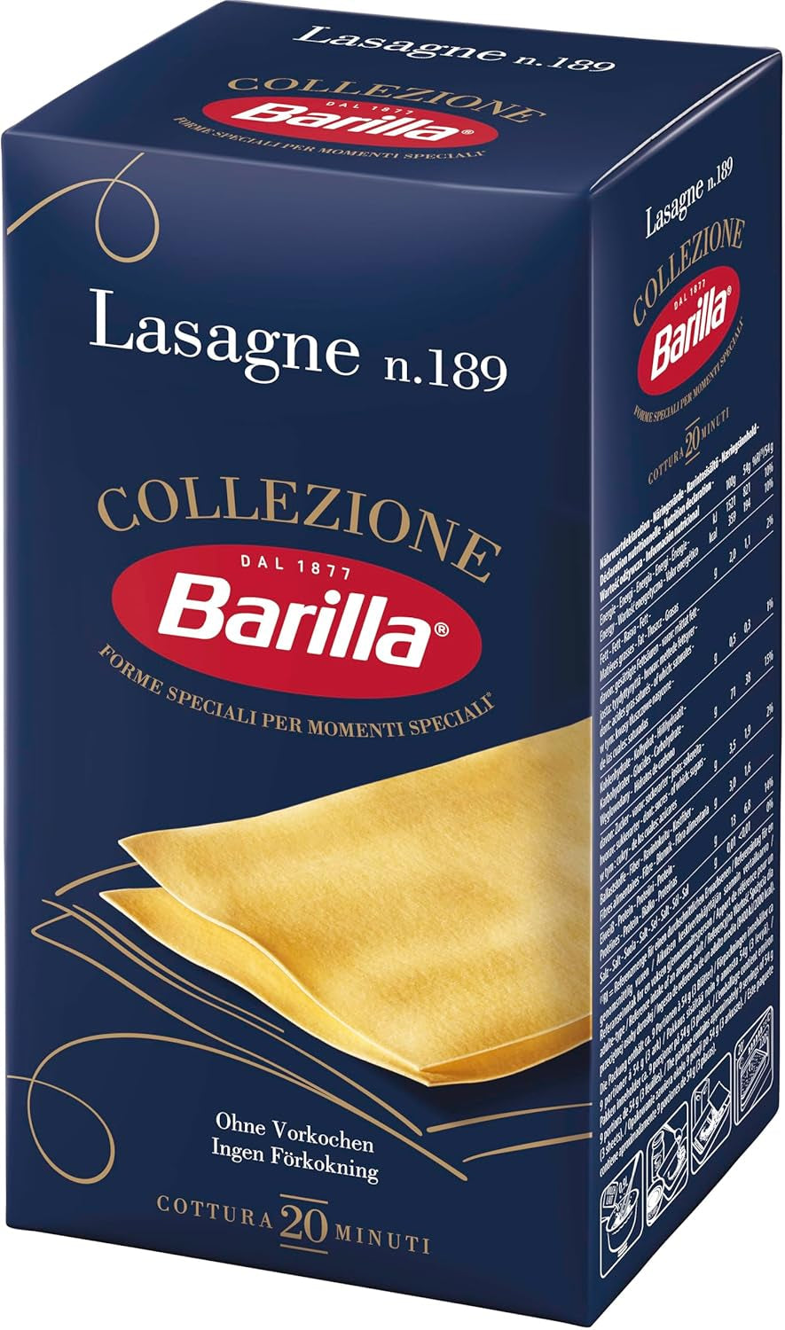 Barilla Collezione Lasagne Pasta van durumtarwe, altijd al dente, 500g
