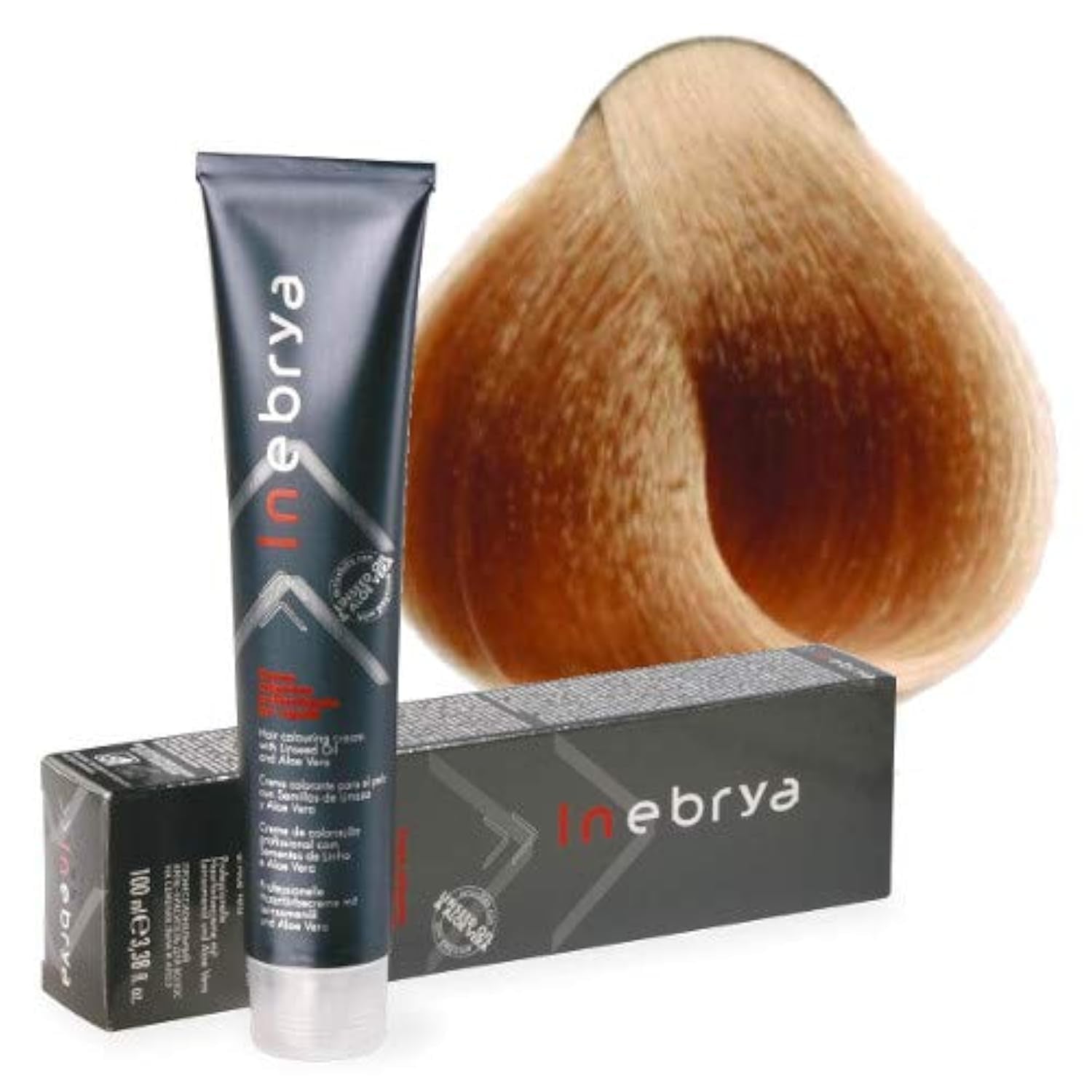 Permanente haarkleuringscrème met lijnzaad en aloë vera 100ml (- 7,0 Blond) Haarverf Naty Shop 10/3 Platinablond lichtgoud 100 Ml (1 pakje)