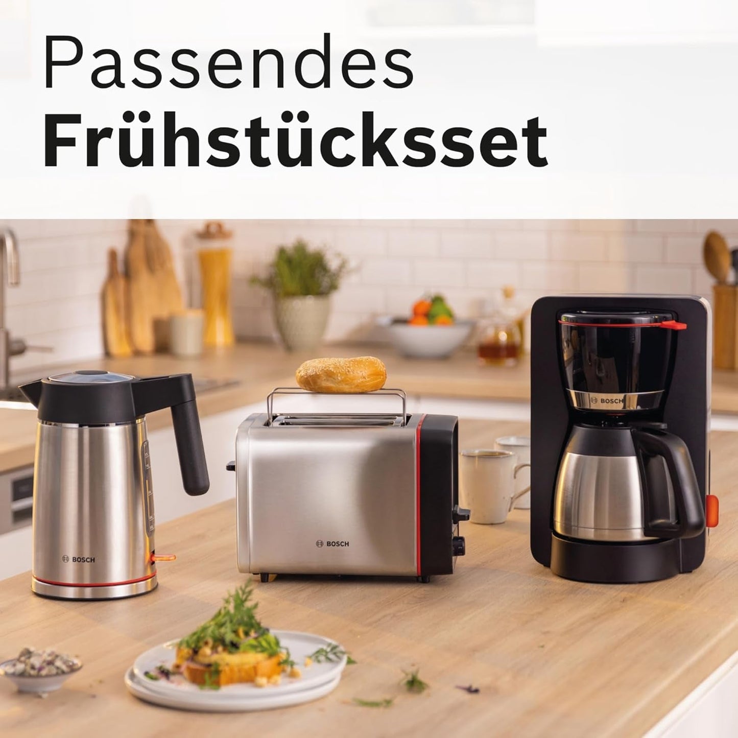 Bosch MyMoment TKA6M273 Filter-espressomachine, 1L thermische karaf, 8-12 kopjes, antidruppelsysteem, roterende filterhouder, ontkalkingsprogramma, verwijderbaar waterreservoir, 1200 Watt, matzwart