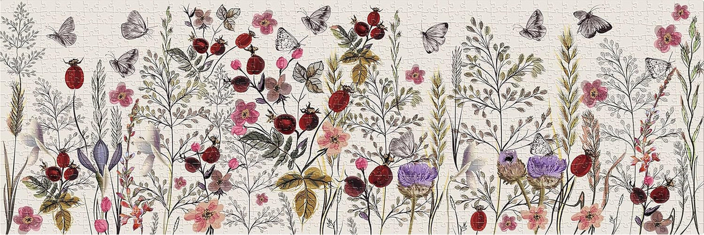 Bloemen nr. 1 - Panoramische puzzel van 1000 stukjes voor volwassenen Puzzel Naty Shop