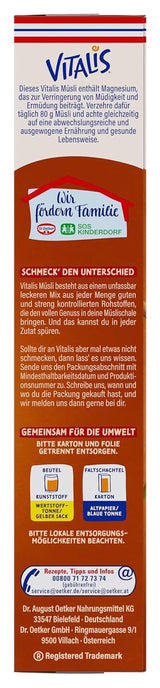 Dr. Oetker Vitalis Geroosterde Muesli met Veenbessen en Pompoenpitten: Geroosterde Muesli met Gedroogde Veenbessen, Pak van 8 (8 x 501 g)