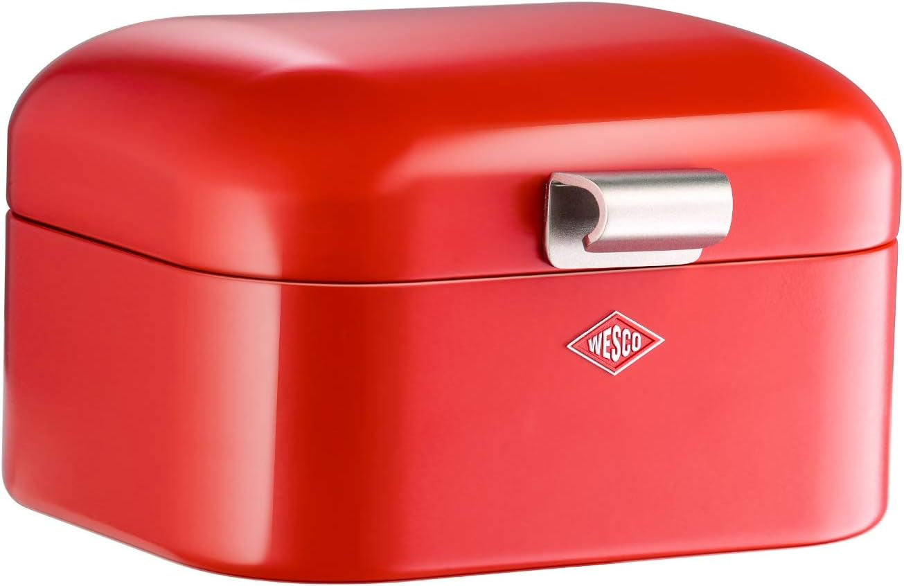 Wesco 235 001 Mini Grandy broodmand 17 x 18 x 12 cm (L/B/H) roze, RVS Voedselbewaardozen Naty Shop Rood