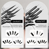 Nagel Pinsel 8 Stück Pinsel voor Gelnägel, Nageldesign Gel Pinsel Dotting Painting Line Pen voor Nagelack Gel Acryl Nagel Pinsel Nailart Kit Acryl Pinsel Fineliner Nägel Selber Machen