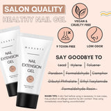 Makartt Poly nagelverlengingsgel - acrylverlengingsgel, nagelversterkende gel, nageldecoratie, 50ml (paars)
