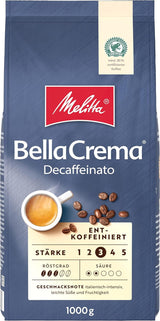 Melitta BellaCrema La Crema koffiebonen 1kg en BellaCrema Decaffeinato cafeïnevrije koffiebonen 1kg