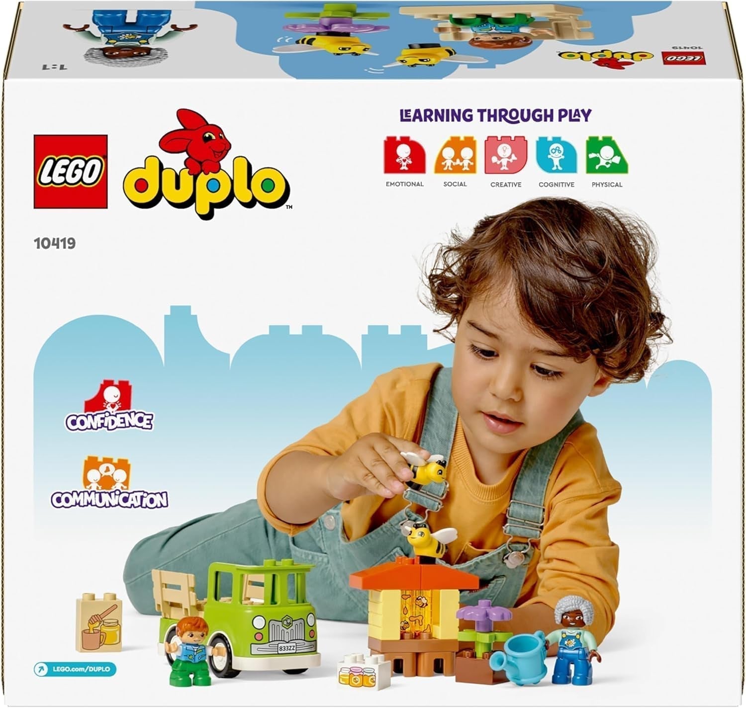 LEGO DUPLO Stadsbijenteelt en bijenkorven, educatief speelgoed voor peuters met 2 figuren en een mobiele vrachtwagen, bouw- en ombouwset, speelgoed voor peuters vanaf 2 jaar 10419 Bouwsets Besuche den LEGO-Store