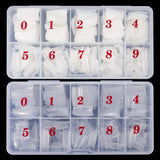 1000 stuks kunstnagels 10 maten Natuurlijke nageltips Kunstmatige Franse nageltips Kunstnageltips Valse nageltips Box Art Tips voor dames meisjes