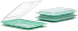 TATAY Fresh Slicer Box Set van 4, BPA-vrij, herbruikbaar, stapelbaar, vaatwasser en MWO, willekeurige kleuren. Afmetingen 17 cm x 3,2 cm x 25,2 cm Naty Shop voedselbewaardozen set 3 - Mintgroen