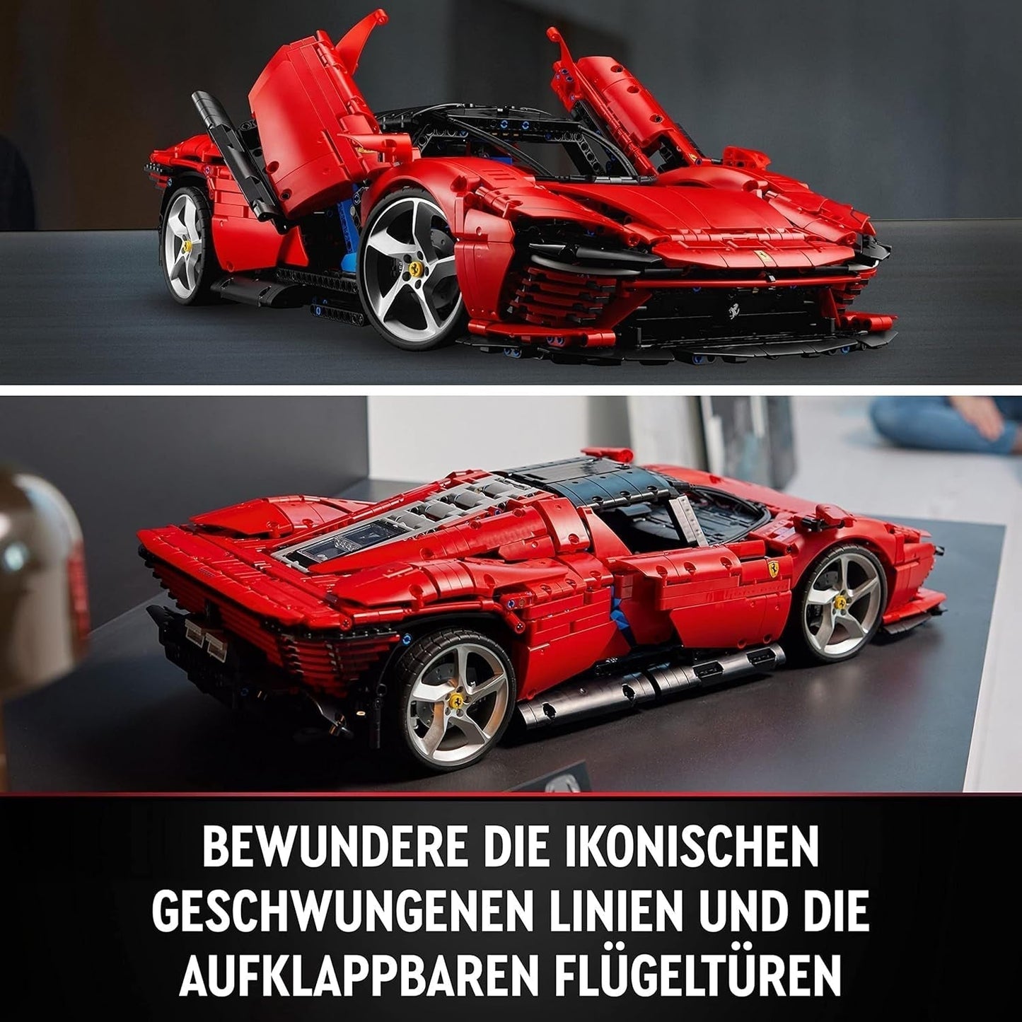 LEGO Technic Ferrari Daytona SP3 modelbouwset, schaal 1:8, rode supersportwagen, uitgebreid automodel, verzamelobject, ultiem autoconcept 42143 Bouwsets Bekijk de LEGO-Store