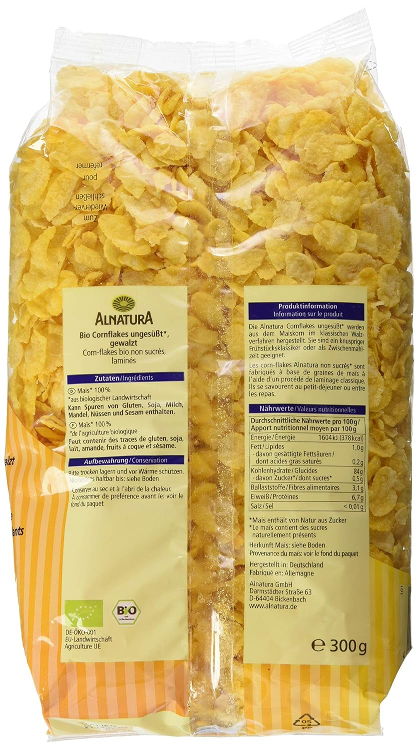 Bio Cornflakes Ungesüßt, 300G Granen Naty Shop